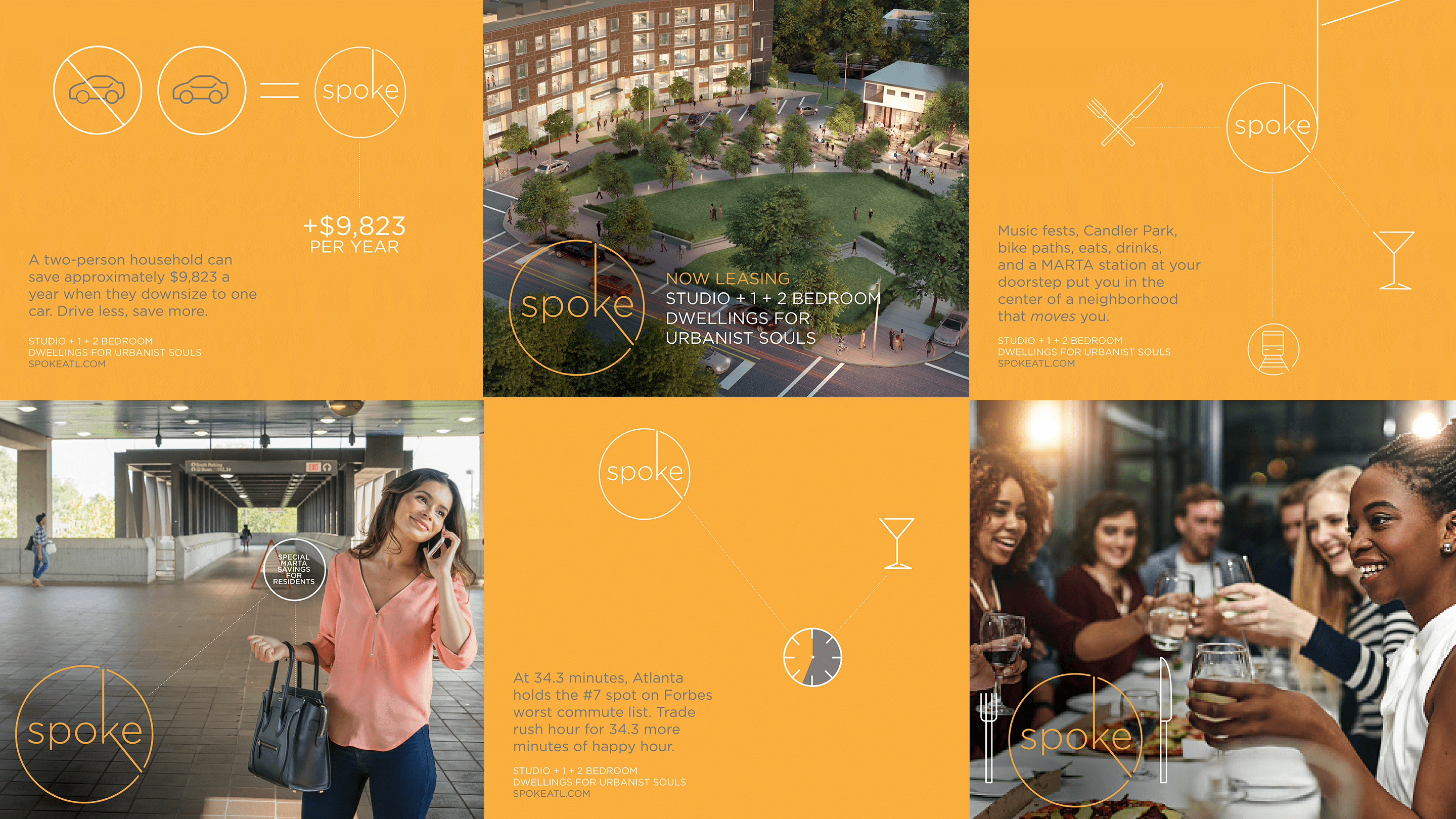 Spoke Atlanta apartments header image by Prismatic Orlando creative agency