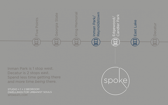 transit infographics - Spoke Atlanta apartments by Prismatic Orlando creative agency