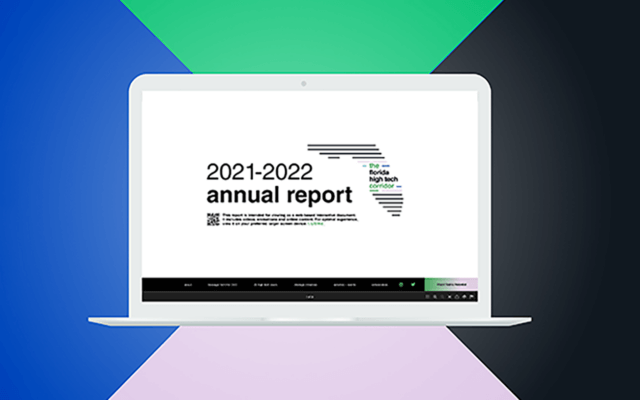 The Florida High Tech Corridor 2021-2022 Annual Report, designed by Prismatic