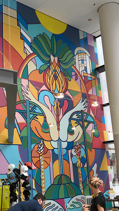 Wall Mural at Downtown Orlando's information center