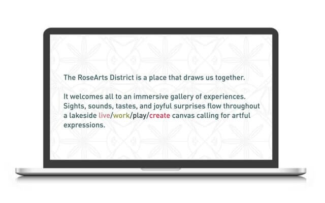 RoseArts District Brand Manifesto authored by Prismatic